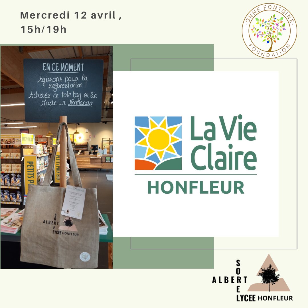 ClineFournier8's tweet photo. Merci @lavieclairehonfleur de nous aider à valoriser nos projets Développement Durable et reforestation. #jaimelelin @LPo_Sorel14 @ac_normandie @AnneFontaineFdn @tissageduronchay @crealin https://t.co/o4T6nyIRyZ