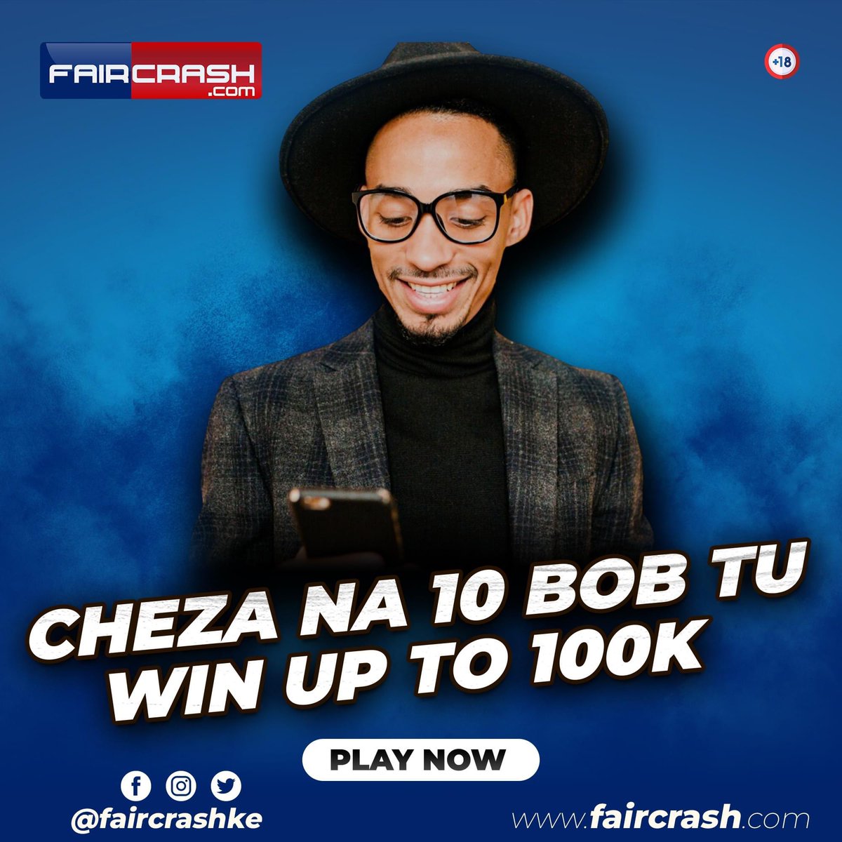 Here is your chance to Win up to Ksh 100,000 Daily, Ksh 500,000 Weekly when you Play faircrash.com 🥳 Simply register and deposit a minimum of Ksh 10 and Play! #faircrash #winbig #CrashGame #MultiplierMania #onlinegaming #fun #goals
#motivation 💯💯