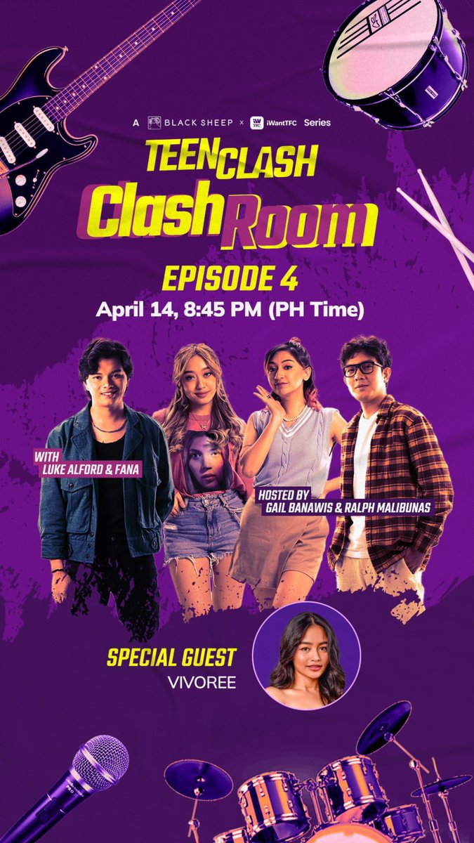 Catch Vivoree on #TeenClash Clash Room tomorrow, April 14 at 8:45PM!

Hosted by RalphGail and with cast members Luke Alford and Fana. Don't miss it, Vlievers!

Thank you @Black_SheepPH @iwanttfc 

#TeenClashEp4 
#VivoreeMatapang 
#Vivoree | @vivoree