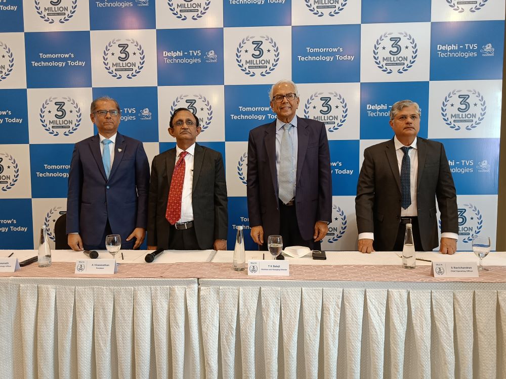 motorindiatweet's tweet photo. Leading automotive supplier brand, Delphi-TVS Technologies has achieved a milestone of producing three million Common Rail systems from their manufacturing facility.

𝐑𝐞𝐚𝐝 𝐌𝐨𝐫𝐞: https://t.co/nakXclbLn7

#DelphiTVS #CommonRailSystems #Achieves #MillionMilestone https://t.co/qXfgSKZB0e