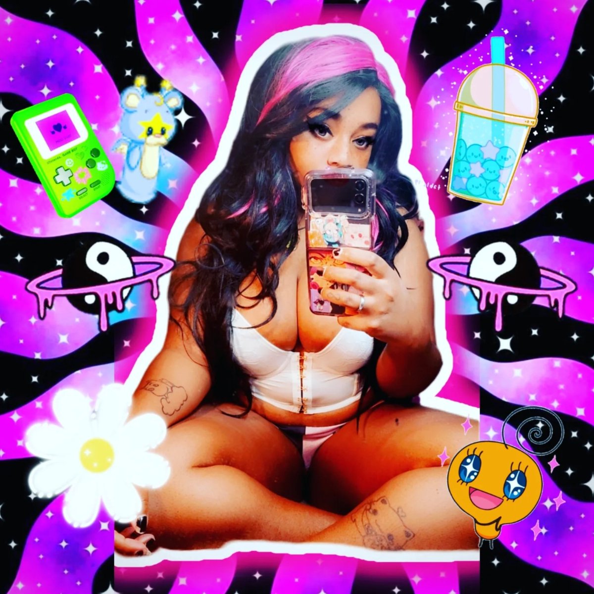 CatInABlanket's tweet photo. π»π₯€ππ¬πͺ½π
#ltxsrfku #pinkandblackhair #chunkyhighlights #altgirl #acidfairy #trippy #girlswithink #fablefire #tamagotchi #aesthetic #cosmic
Permission to use art granted by @fablefire https://t.co/f75GJaFnBE