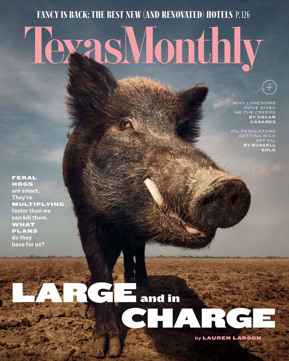 Loving the cover of Texas Monthly featuring, apparently, the college mascot that dominates Texas lately. #WPS