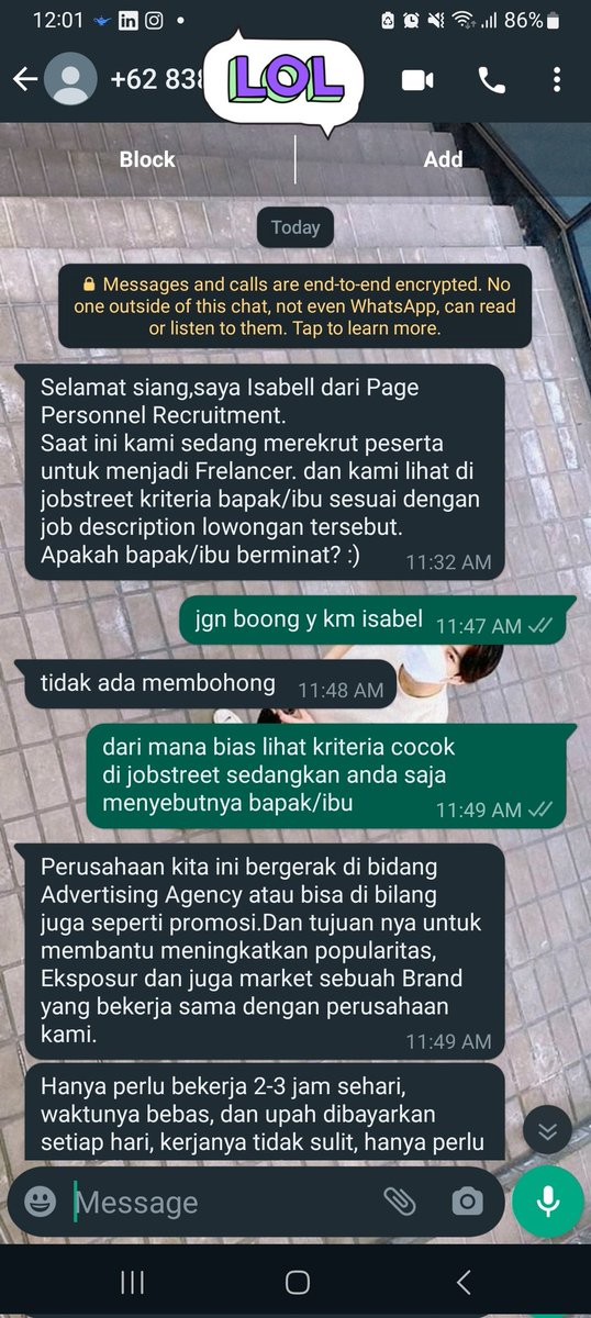 worksfess's tweet photo. Wrk! Ini tipu kan? Masa blg kuqlifikasi cocok tp ngetik bapak/ ibu berarti ga kenal kita siapa https://t.co/OlMjD4RyBY