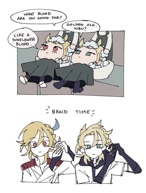 using my super mind powers to make my 2 genshin favs meet
#kaveh #albedo 