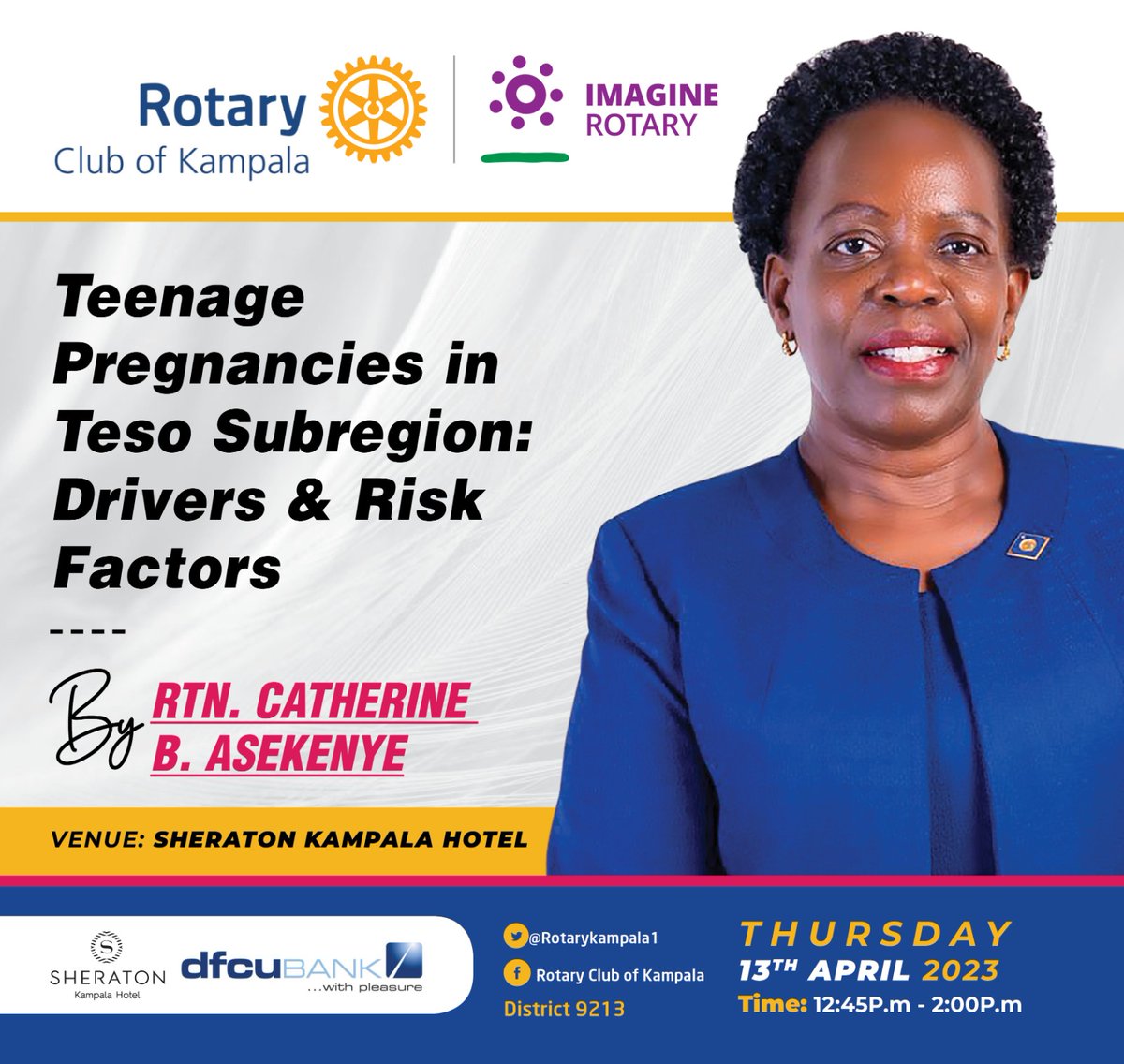 Edith92NaggieKe's tweet photo. Join @CatherineAseke1 today as she shares with members of @rotaryd9213 Rotary Club of Kampala. What can we do to reduce the count. https://t.co/sxmYaUChrT