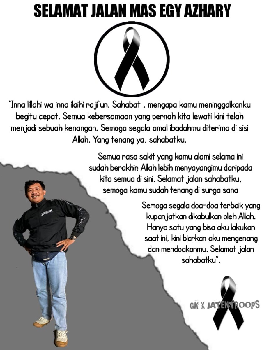 JatenTroops's tweet photo. Tenang di tribun barumu saudaraku @GK_1923 https://t.co/f6ghTSwWph