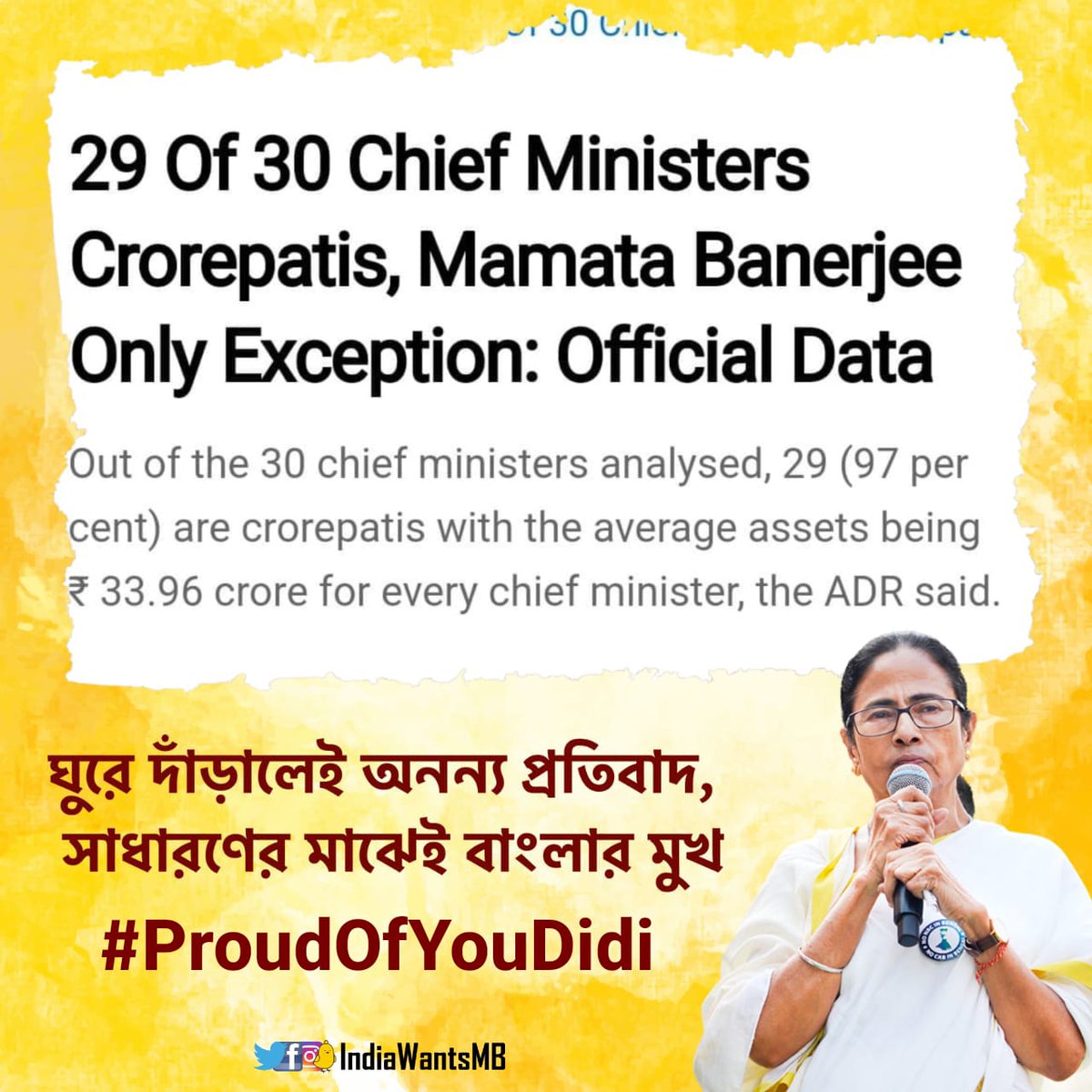 aitcRaj22's tweet photo. যেখানে দেশের ৩০ জন মুখ্যমন্ত্রীর মধ্যে ২৯ জন মুখ্যমন্ত্রী কোটিপতি.... সেখানে ব্যাতিক্রম পশ্চিমবঙ্গের মুখ্যমন্ত্রী মাননীয়া মমতা বন্দ্যোপাধ্যায় 💚💚💚💚💚💚
#proudOfYouDidi @AITCofficial @MamataOfficial @abhishekaitc @KBanerjee_AITC @IndiaWantsMB @NilanjanDasAITC
@ItsYourDev https://t.co/CImWYBalj1