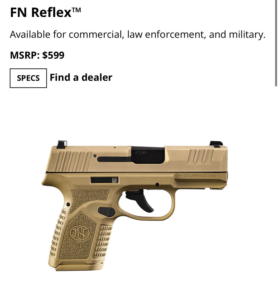 jamrock1986's tweet photo. Y’all bout to have the wife be mad at me again… Damn you FN! This new micro compact conceal carry looking sexy af. 
#FNReflex #2A https://t.co/tJE9chbrBH