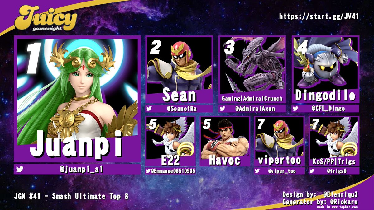 Congratulations to @KreatorOfExodus, @atmu706 and <a href="/juanpi_a1/">Juanpi</a> for winning this week's Juicy Gamenight🏆

Thank you to everyone for coming out to compete and supporting us!