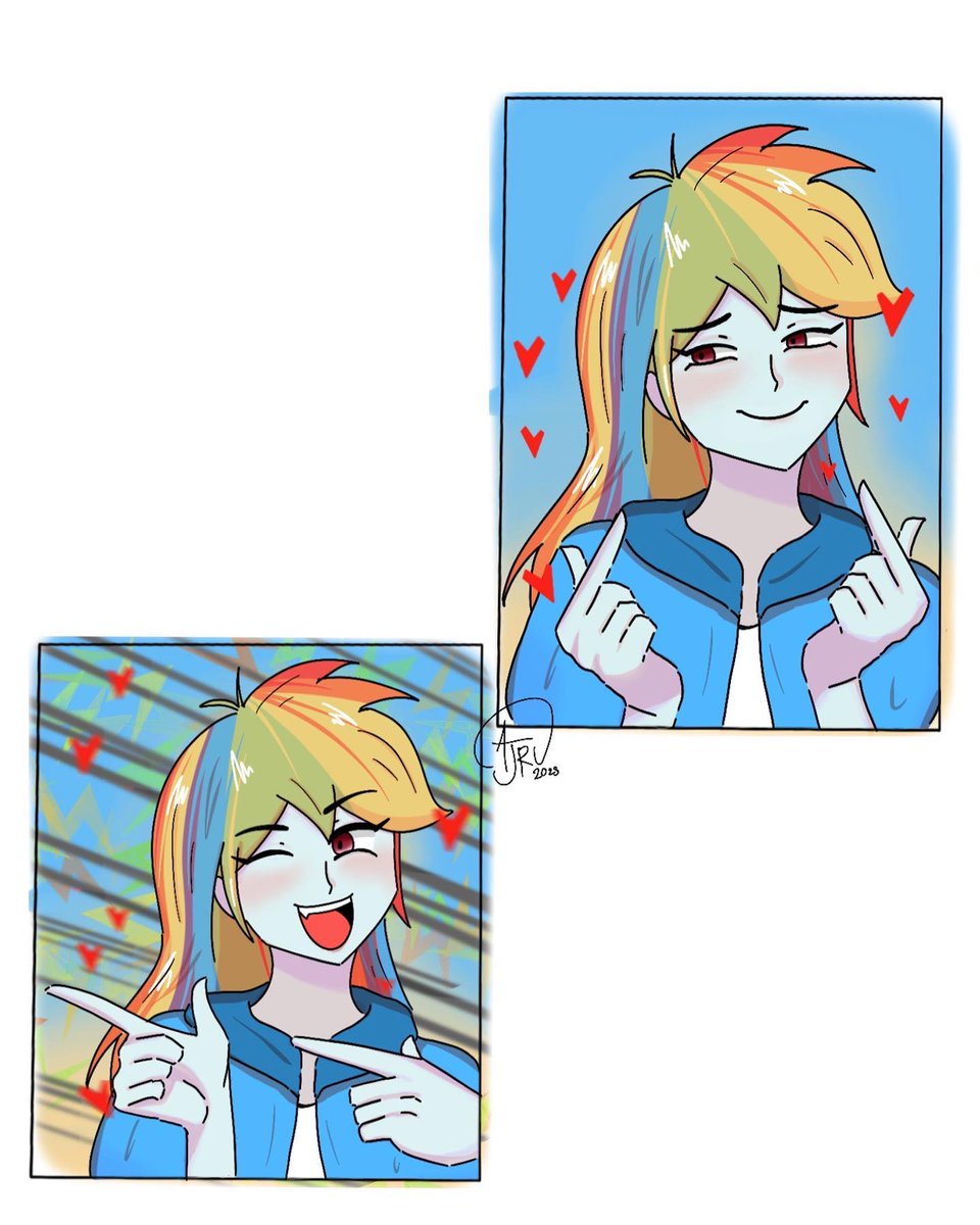 applejackrd1's tweet photo. Gotta catch my heart❤️🫦
🍎🌈
#rainbowdash #applejack #appledash #appledashians #mlp #mlpeg #mylittlepony https://t.co/VlW648R69B