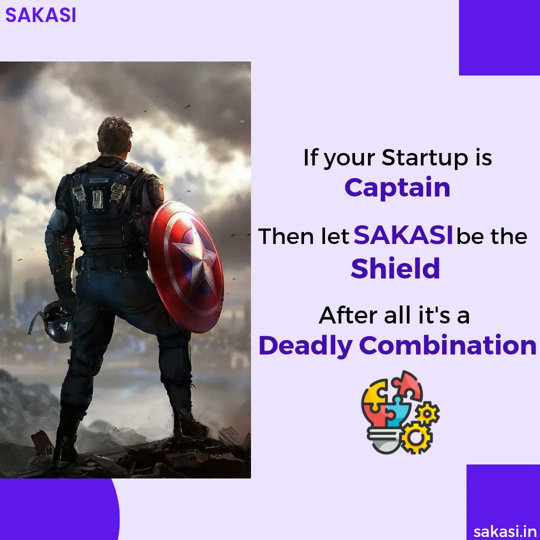 With shield in hand, steadfast and true, Captain America protects the red, white, and blue.... With the solutions in mind, success and Triumph, SAKASI protects your Startup and You💜 . #sakasi #sakasiindia #solutions #popular #meme #viral #india #likes #new #trending #top #trend