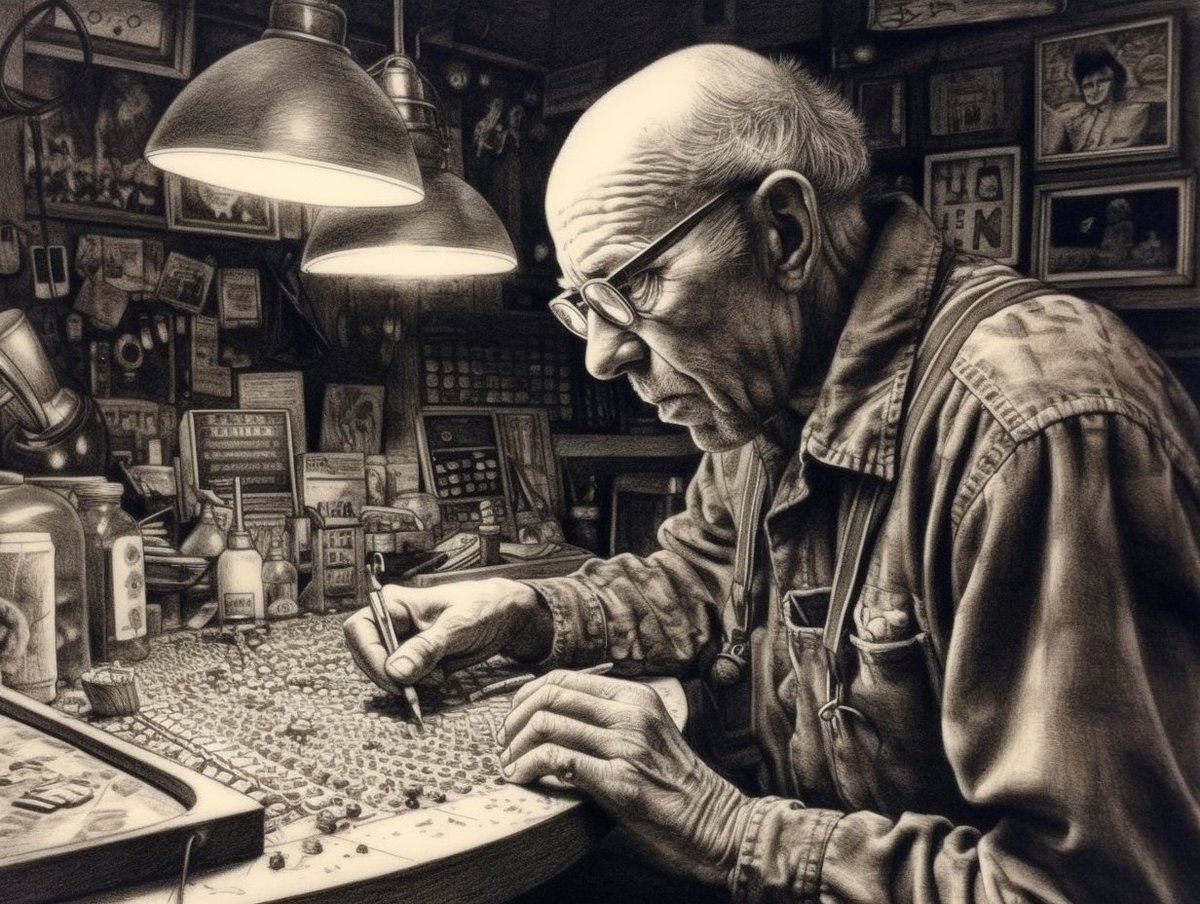 ZedCodes's tweet photo. @icreatelife I got my favorites when I also added an artist's name. For these I added Robert Crumb and it added his distinctive hatching style, also the perspectives are reminiscent of his work. I also was using the --stylize parameter. https://t.co/aZObzig3AY