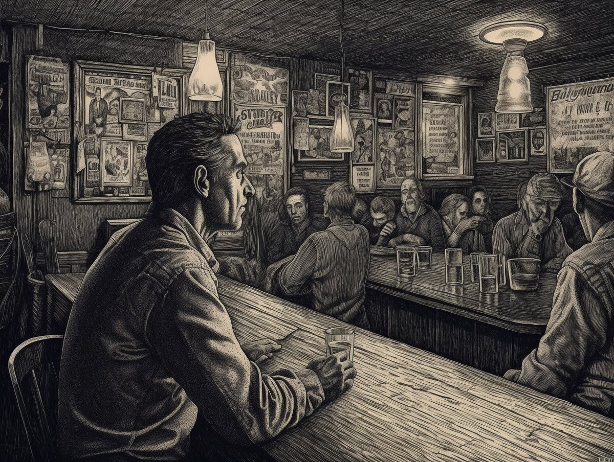ZedCodes's tweet photo. @icreatelife I got my favorites when I also added an artist's name. For these I added Robert Crumb and it added his distinctive hatching style, also the perspectives are reminiscent of his work. I also was using the --stylize parameter. https://t.co/aZObzig3AY
