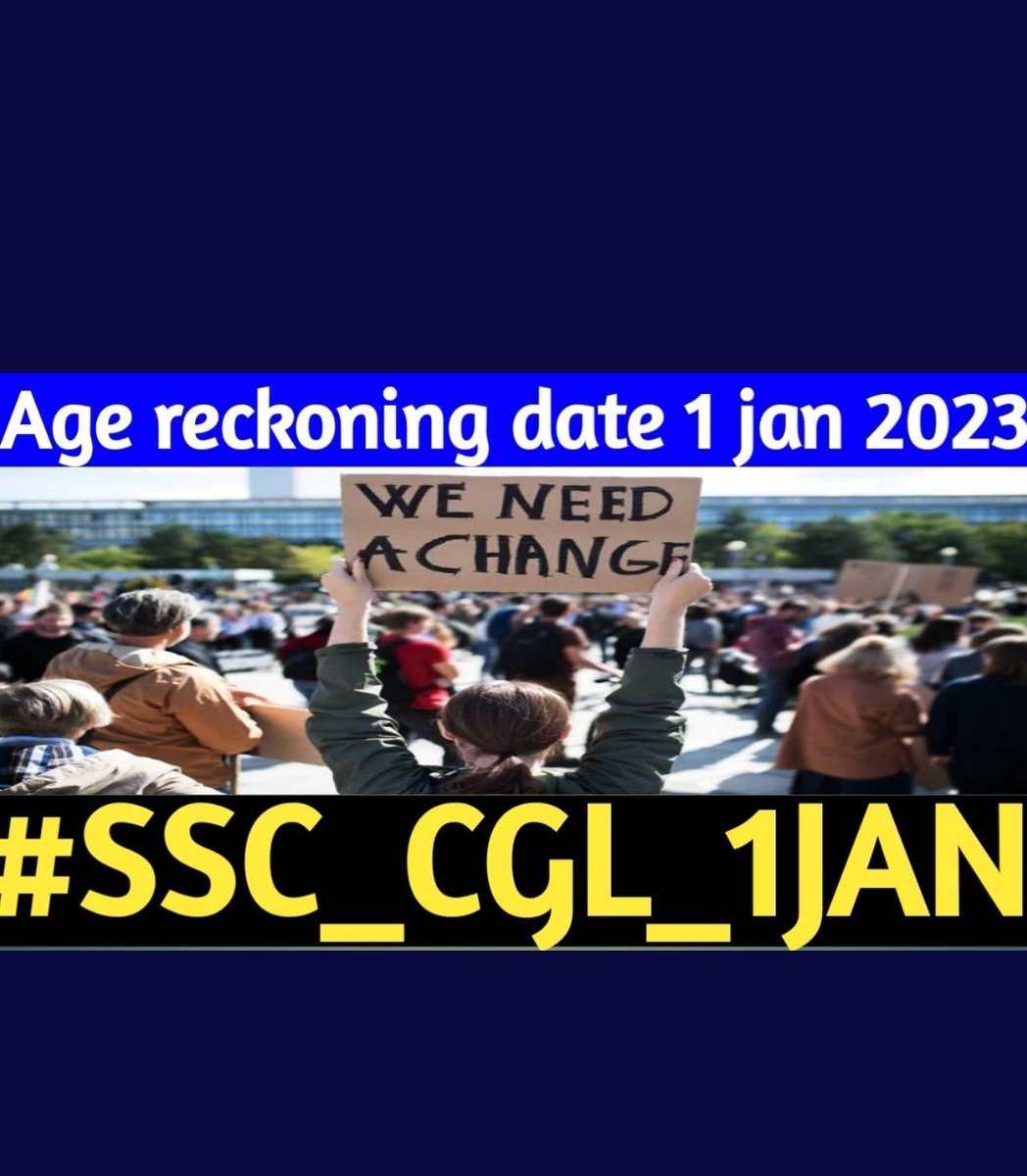 ShikhaK34215610's tweet photo. #SSC_CGL_1JAN 
#SSC_CGL_AGE_RECKONING_1_JAN 
#SSC_CGL_1JAN 
Please sir change the date @DoPTGoI @DrJitendraSingh @TheLallantop @aajtak @ABPNews @BoltaHindustan https://t.co/I0hMxrGfWc