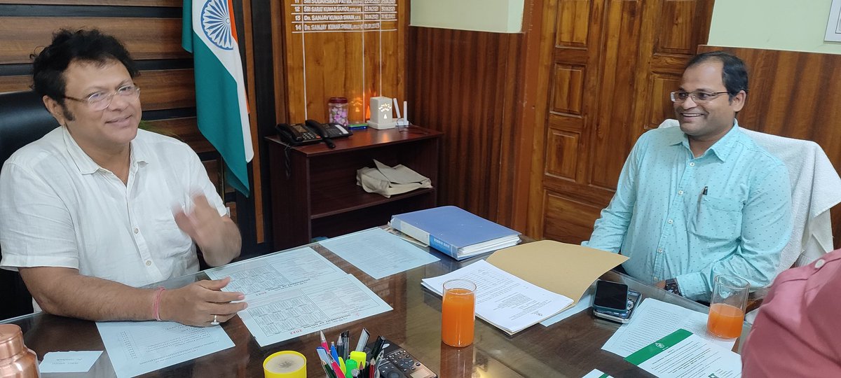 Cuttack_DFO's tweet photo. On dt.12.04.2023, Sri Ajit Kumar Satpathy Sir joined as D. F. O. in Cuttack Forest Division. He had taken over charge of the Division from Dr. Sanjaya Kumar Swain, IFS. CF. https://t.co/ZiaHcRGOYf