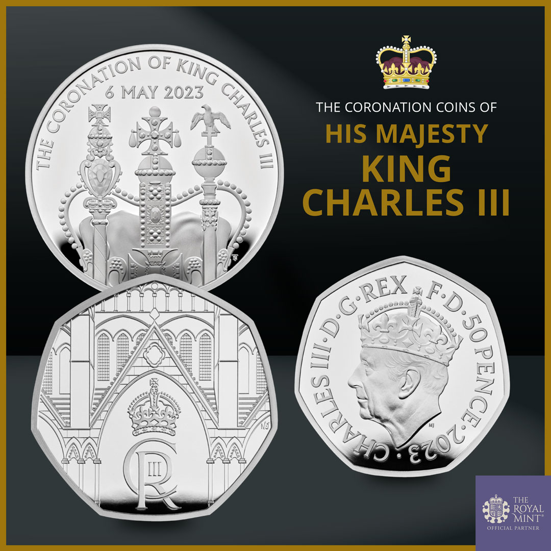 CPMCoins's tweet photo. Confirmed: New official UK Coronation Coins have just been revealed. The range has been confirmed by the King himself.
You can get an exclusive first look at the portrait and find out more here:   https://t.co/YGOvwdAJwI #Coronation #CoronationCoins https://t.co/y3E10GXJUn