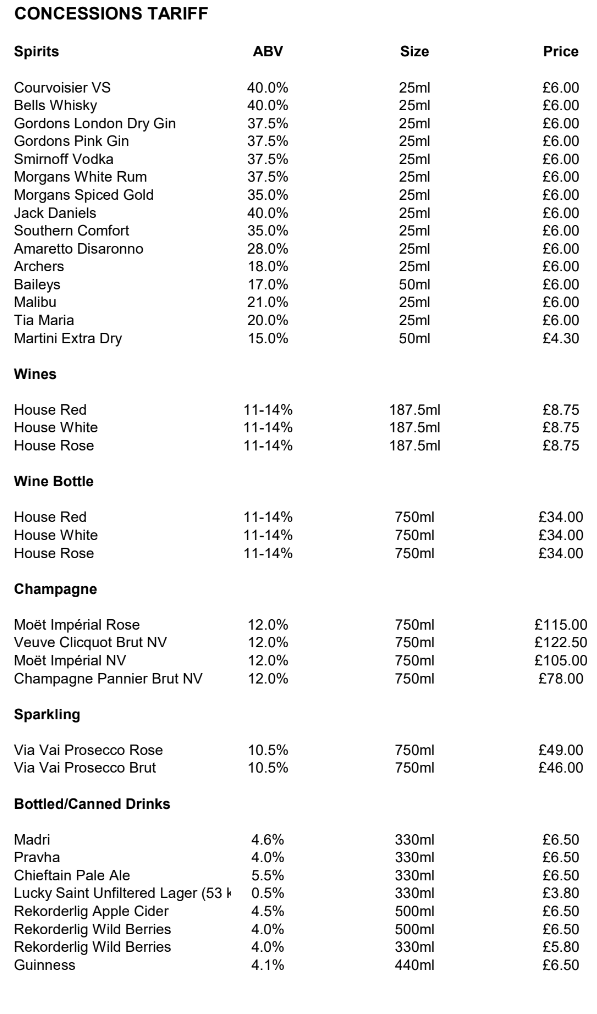 LivEchonews's tweet photo. These are the drink prices at Aintree Racecourse this year 👀 https://t.co/v98mWeEARC