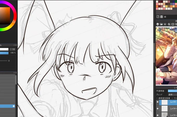 しかしまあデジでなぞってみればなぞるほど、どこか自分の絵っぽく感じないこのアナ半ドロ絵。謎 