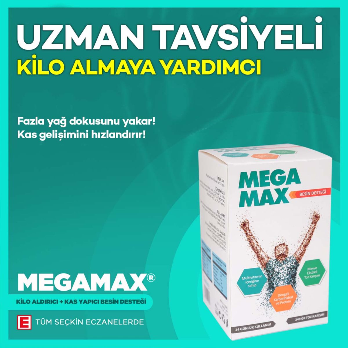 Ürünümüz multivitamin destekli kilo almaya yardımcı ve kas yapmaya yardımcıdır.İçeriği tamamen dogal ve vegandır . 
Sabah ve akşam düzenli kullanım ile ayda 5 ile 7 kilo almanıza yardımcı olur öğün yerine tüketilebilir. Çocuklarda iştah açıcı olarakta kullanılmaktadır .