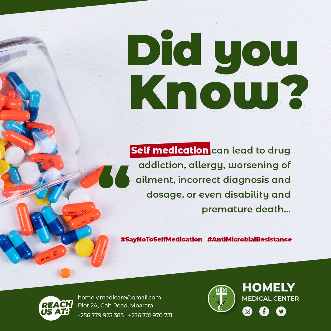 homely_medicare's tweet photo. Why risk doing #selfmedication when you can do affordable professional #consultation ๐ฉ๐ฝโโ๏ธ๐จ๐พโโ๏ธ๐๐ with us? Don't fall prey, prioritise your health.
#visit_us @homely_medicare for a #WholesomeHealth service. Together against #antimicrobial_resistance https://t.co/ipEHjehC3a