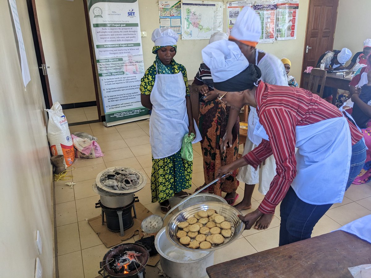 mviwamoro5's tweet image. Agro processing skills training continues at Msowelo village in Kilosa district. Another group of 50 young mother are capacitated on processing of flavored biscuits using pigeon peas.
#skillsforemployment #Entrepreneurship #agribusiness