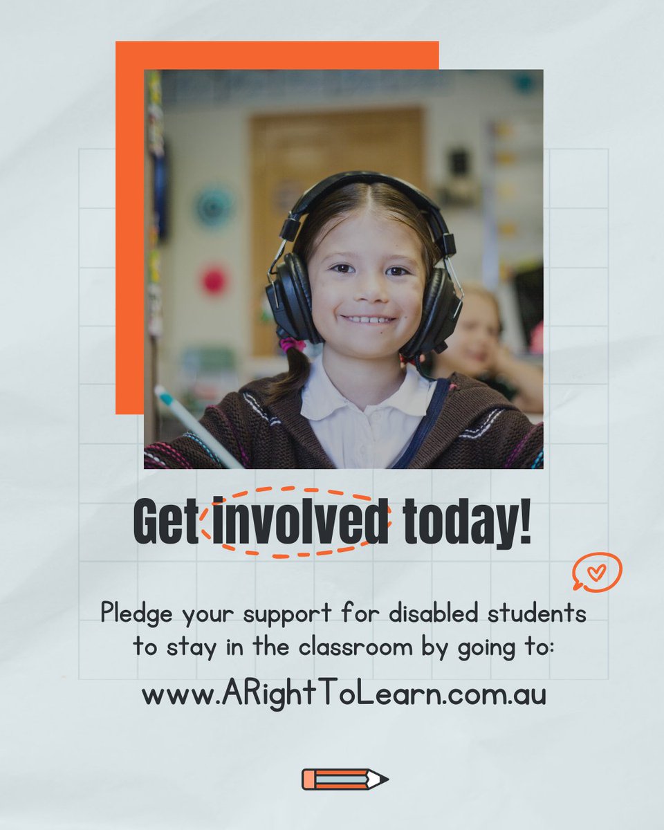 QldAdvocacy's tweet photo. Did you know that students with disability receive 46% of suspensions, despite being 17% of the Qld school population? 

Join our campaign, #ARightToLearn &amp; pledge your support to keep disabled kids in school. https://t.co/rNhcEGmESq #QldPol https://t.co/wltHNKP4cP