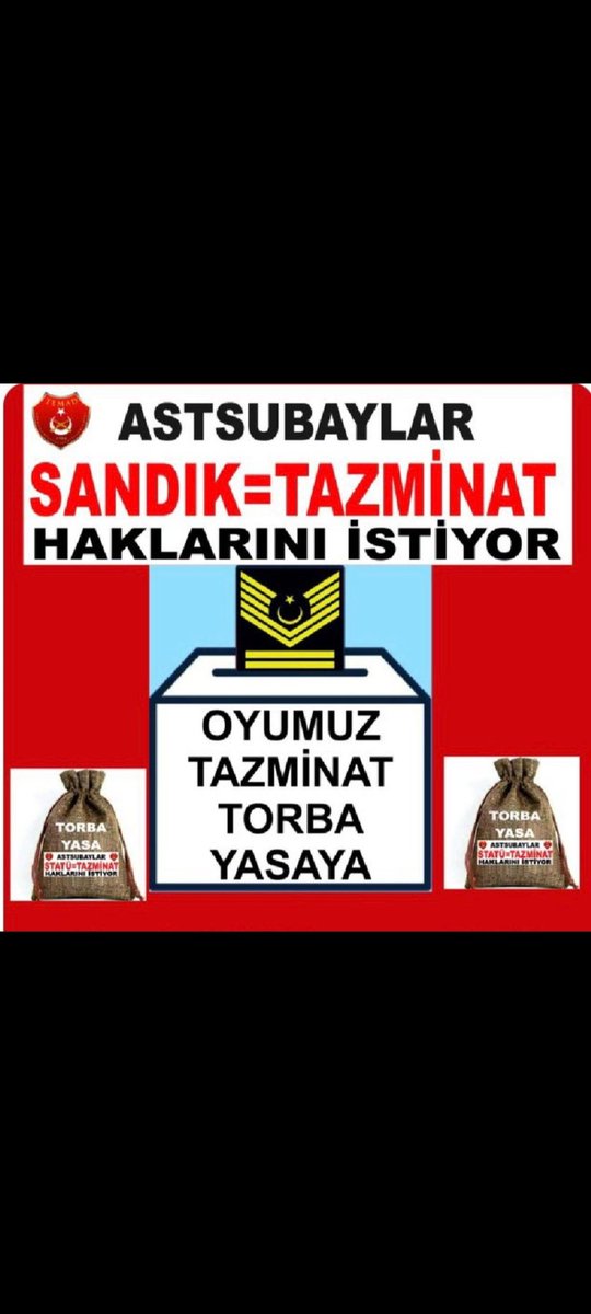 h70729296's tweet photo. #oylartazminata Astsubaylar tek yürek olarak onurlarıyla haklarını istiyor.İmtiyaz değil, ayrıcalık değil, sadece hakkı olanın adil bir şekilde verilmesini🇹🇷
@RTErdogan @dbdevletbahceli
@_hulusiakar @yilmaz_ismet58 @mustafaelitas @kilicdarogluk
@meral_aksener @DurgenHamza https://t.co/eOGOkl9MnV
