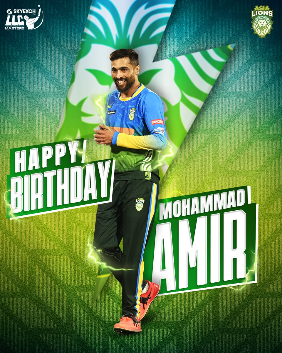 AsiaLionsLLC's tweet image. Amir-azing skills all the way!

Happy Birthday to the blazing brilliance, @iamamirofficial.

#LegendsLeagueCricket #LLCMasters 
#LLCT20 #YahanSabBossHain
