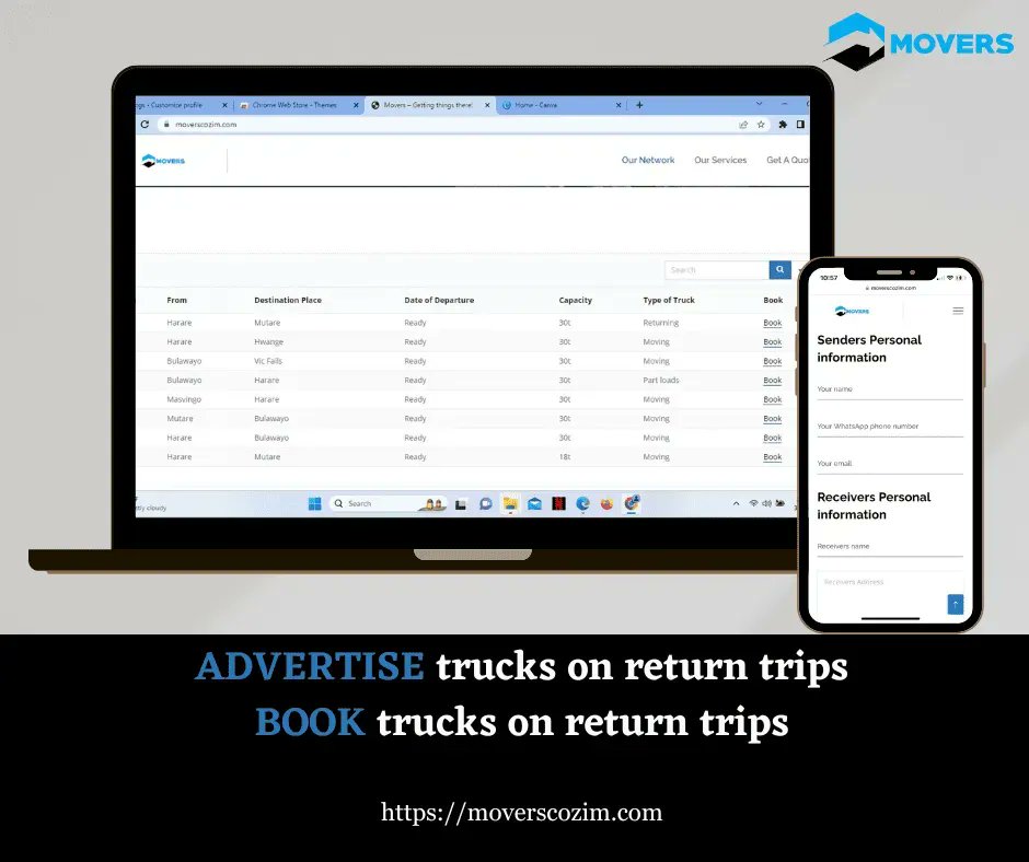 transboardszim's tweet photo. Truck Owners can now advertise trucks on reverse trips! 
With MoversCo you can hire trucks on reverse trips!
Visit  https://t.co/mmi1gmWz7V
email  info@moversco.co.zw
Whatsapp 0718308233

#itsNew #TellSomeone #cheaptruck #returnloads https://t.co/enbL1v5G3M