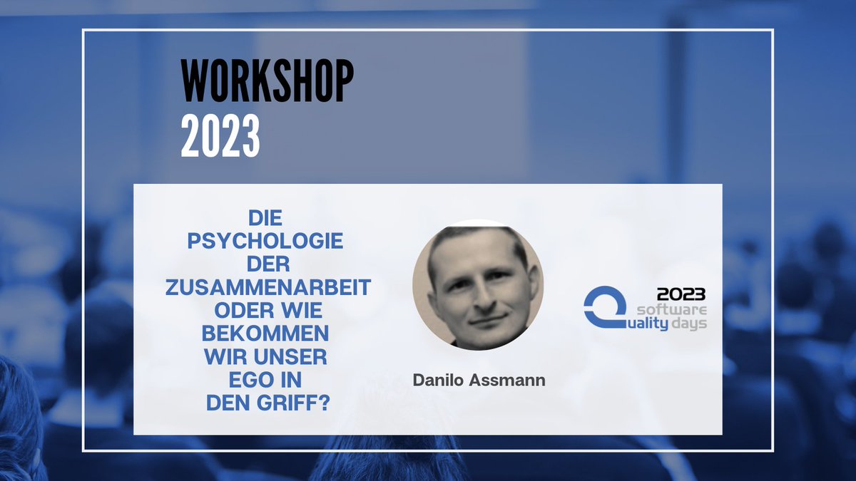 23.5 ist Workshop-Tag! 

Jetzt im Programm ansehen:
software-quality-days.com/konferenz/prog…

#swqd #swqd2023 #conference #softwarequality #softwareconference