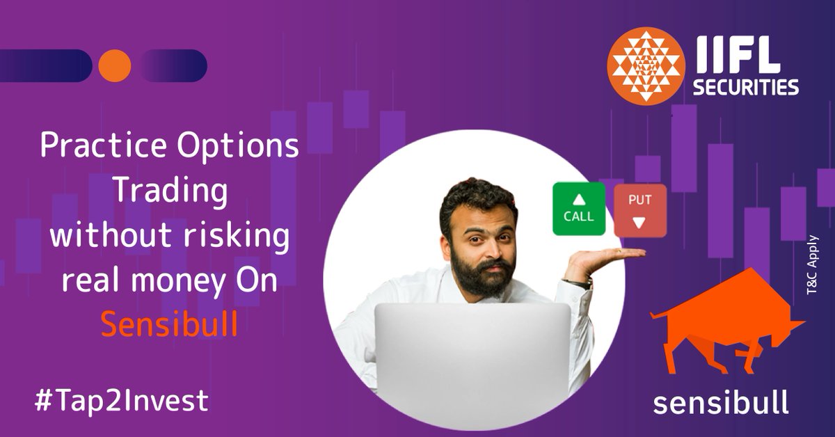 iiflcapital's tweet photo. Scared to trade Options? Sensibull gives you an opportunity to learn options trading without risking real money! #IIFLSecurities #Tap2Invest
Open FREE Demat Account: https://t.co/XqTD7B3Z60
Download IIFL Markets App: https://t.co/Ef0v05OqQ3 https://t.co/sE0pEh0PhK