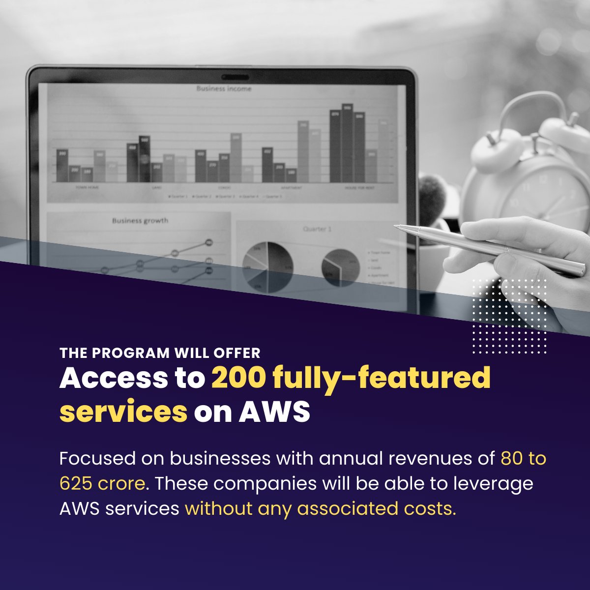 flentastech's tweet photo. Are you an SMB in India looking to take your business digital?
It's time to reach greater heights with the launch of the #AWSLift Program! This revolutionary program will provide the tools, support, and expertise needed to succeed in the digital world. https://t.co/oO276KenBR