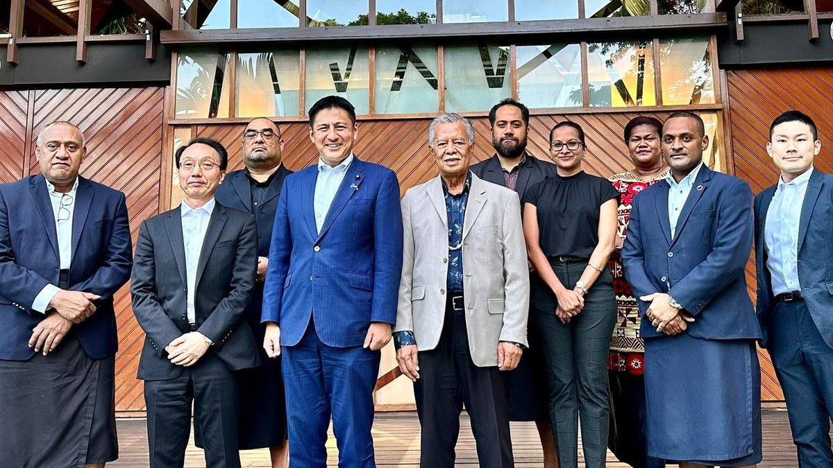 ForumSEC's tweet photo. From #Japan government plans and #ForumLeaders concerns over #Fukushima #ALPStreated water to the #Pacific2050, common values and friendship were a strong part of today's welcome to the Secretariat for #Japan State Minister, Foreign Affairs Hon. Takei Shunsuke. #DialoguePartners https://t.co/tVBGvpWK7I