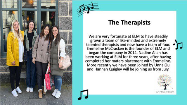 🎶🌍 Day 4 of World Music Therapy Week 🌍🎶

Meet our ELM therapists! Our team is slowly growing 🌳

#worldmusictherapyweek