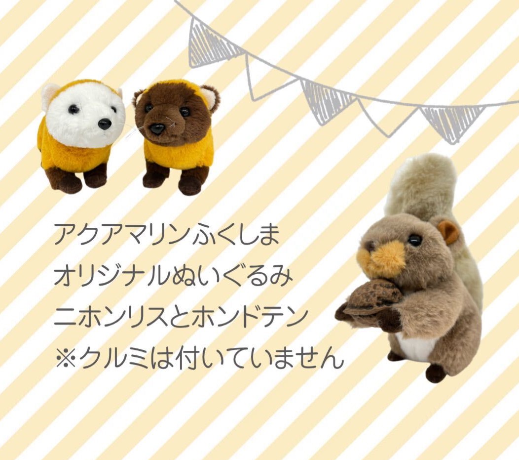 タグ付きラブカLアクアマリン福島 オリジナルぬいぐるみ ☆新発売☆ #アクアマリンふくしま のオリジナルぬいぐるみに新しい