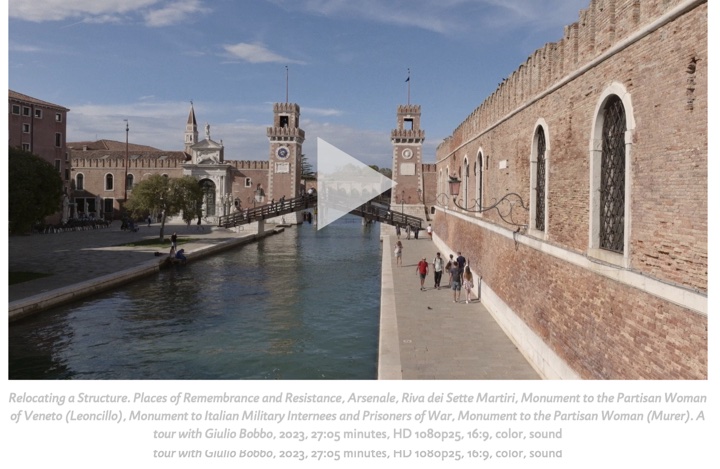 luisella_romeo's tweet photo. Do not miss: tonight at 8pm CET online, the film of the tour on the #Resistance and partisans in #Venice led by historian Giulio #Bobbo as part of Maria #Eichhorn's project Relocating a Structure #Biennale2022: https://t.co/9FQzVqVXcd (note: the film will not be accessed later) https://t.co/8lolAHo76R