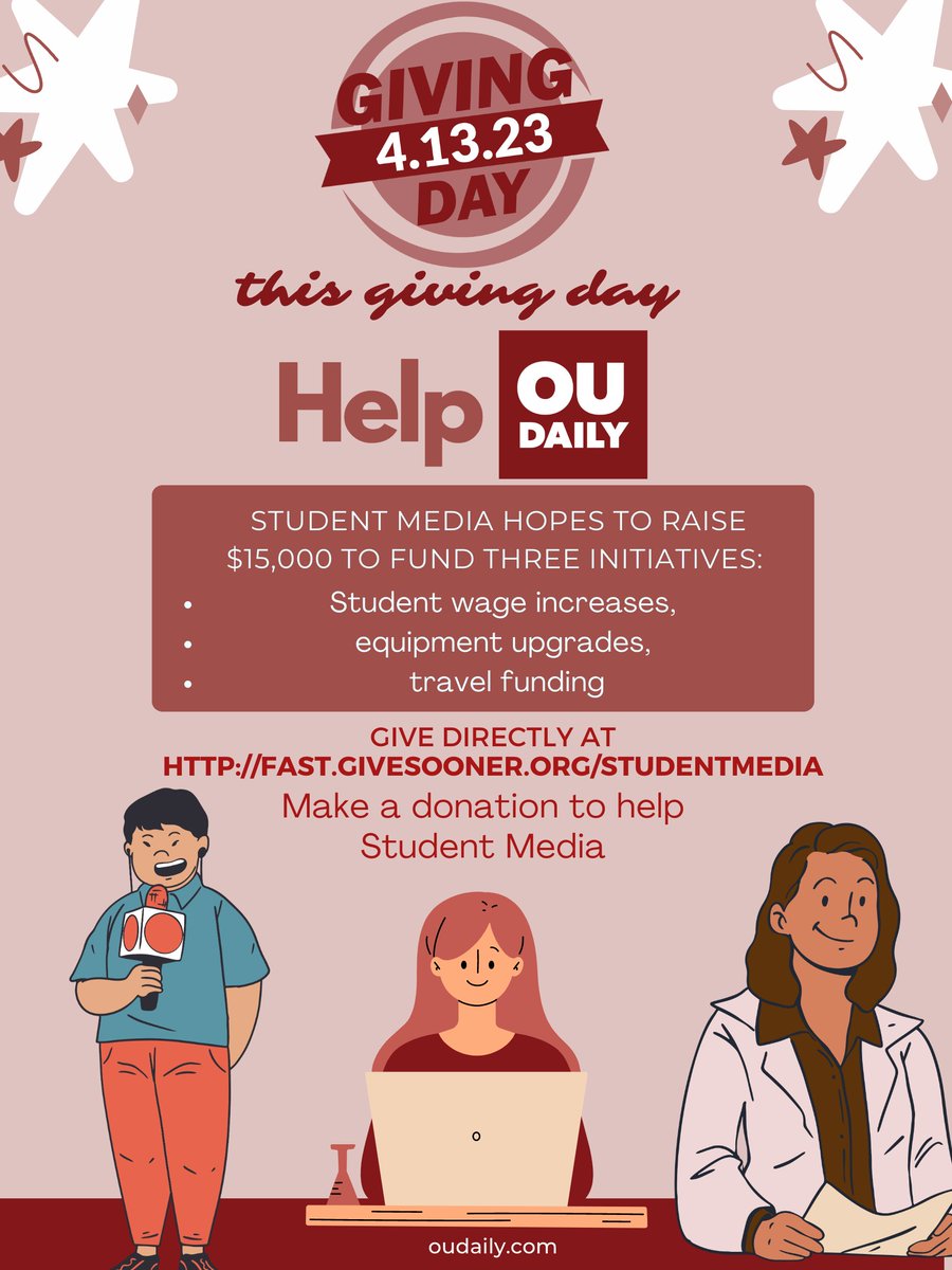 It's easy to say @OUDaily has changed my life. Next year, I am proud and excited to lead this newsroom as its fall-spring editor-in-chief. 

The Daily hopes to raise $15,000 this #OUGivingDay

Please give so future students can experience what I have here: bit.ly/43seM7G