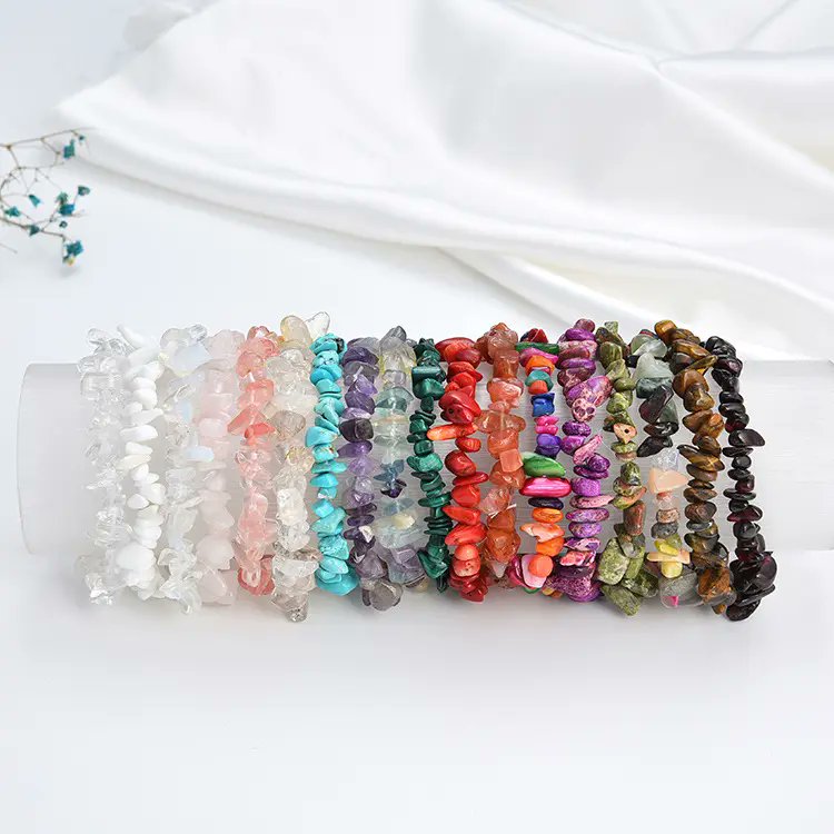 chips  bracelet and  labradorite闪光石 jewerlry