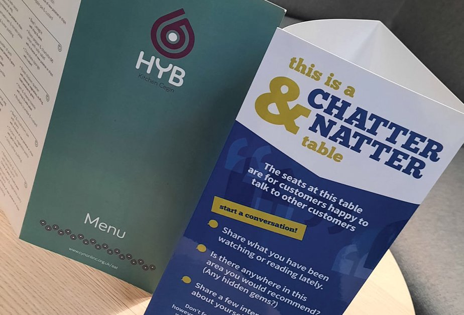 CynonLinc's tweet photo. When you are in our Hyb kitchen and coffee shop keep an eye out for our Chatter & Natter table, this is the place to sit if you would like to chat with other customers.
#chattytable https://t.co/qajNefDeDK