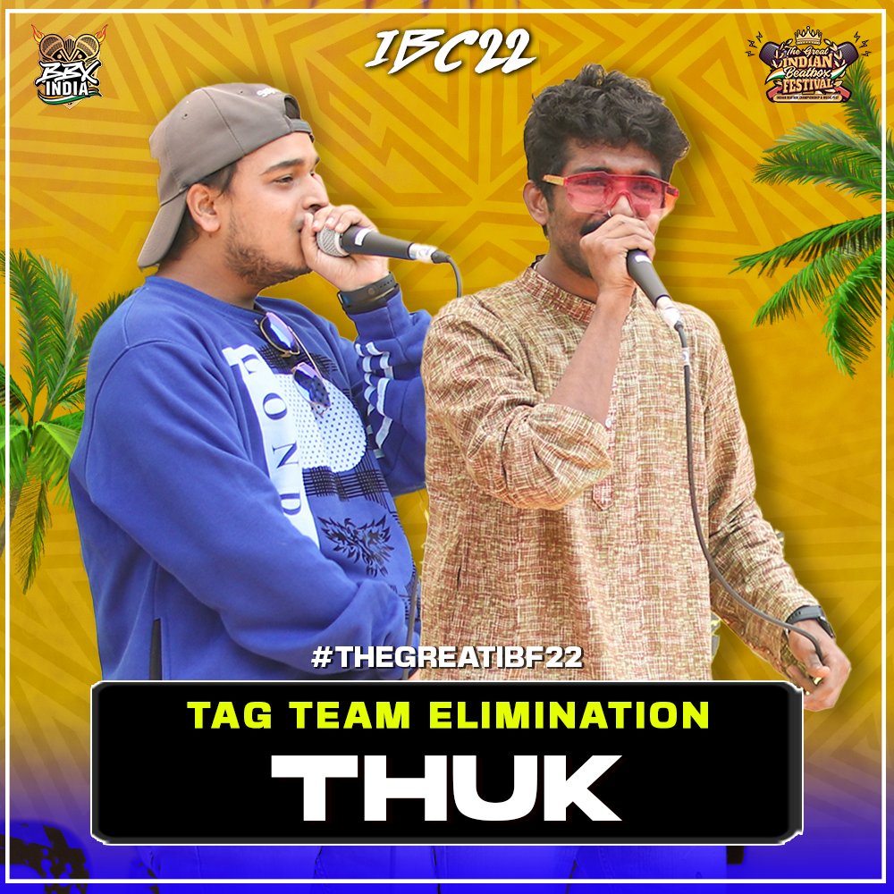 THUK | TAG TEAM Eliminations | Indian Beatbox Championship 2022 #IBC2022 #TheGreatIBF22

Watch the full video👇🏻 
youtu.be/wr0rRABoczU

#BeatboxIndia #WeSpeakMusic #Beatbox