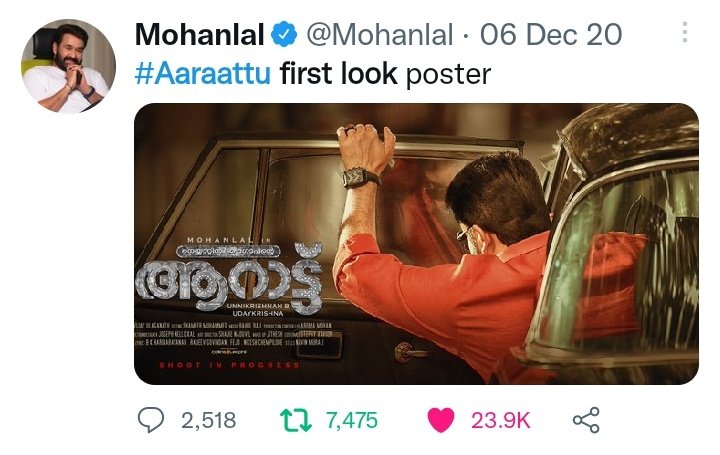 krishnaofficl's tweet photo. Top 5 Most Retweeted FIRST LOOK Posters in Mwood ( Lifetime )

#BheeshmaParvamFL : 12.9K+ 🔝
#AarattuFirstLook : 7.4K+
#KOKFirstLook : 6.1K+
#PuzhuFirstLook : 4.6K+
#SaluteFirstLook :3.7K+

#Mammootty | #Mohanlal | #DulquerSalmaan

#MalaikottaiVaalibanFL From Tomorrow👀.. https://t.co/ouK30YlyIJ