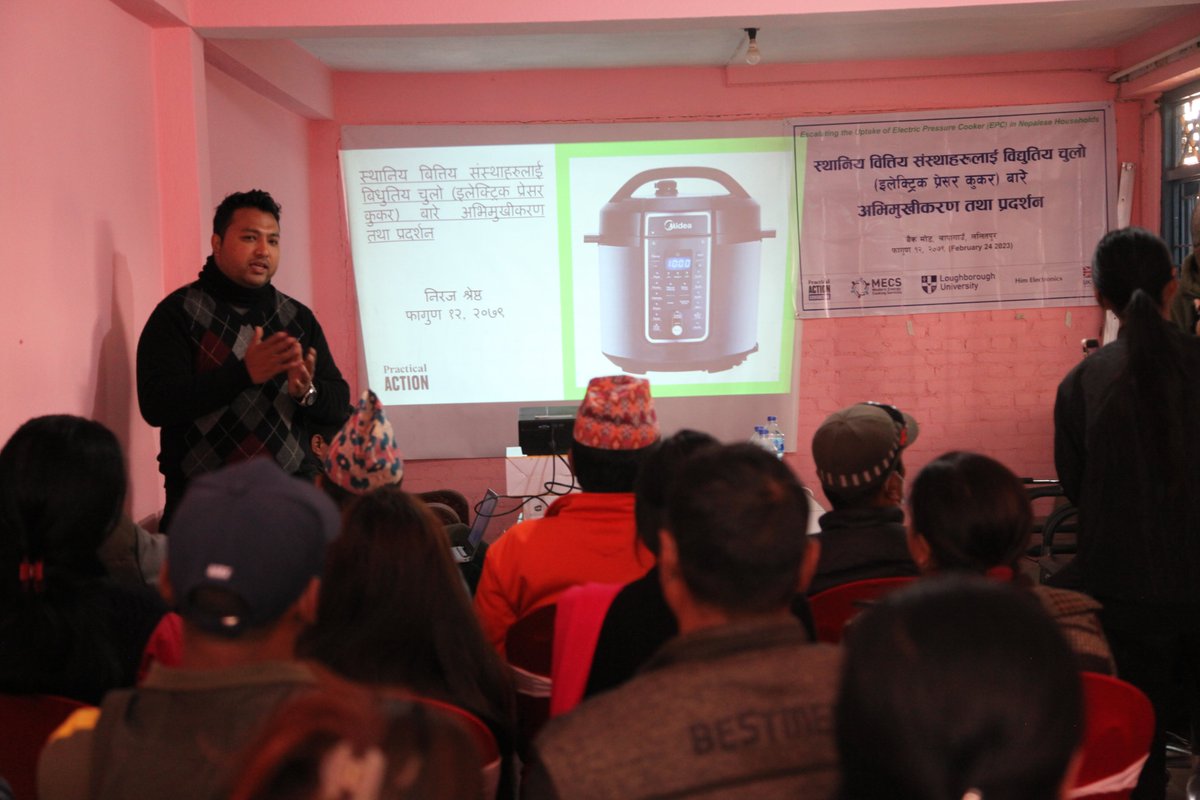 PACSouthAsia's tweet photo. Funded by Loughborough University through MECS program, Practical Action Consulting in partnership with Him Electronics Pvt. Ltd. is organizing Electric Pressure Cooker (EPC) demonstration events in Kathmandu valley to analyze customer preferences and feedback about EPC. https://t.co/qQpKo5unwj