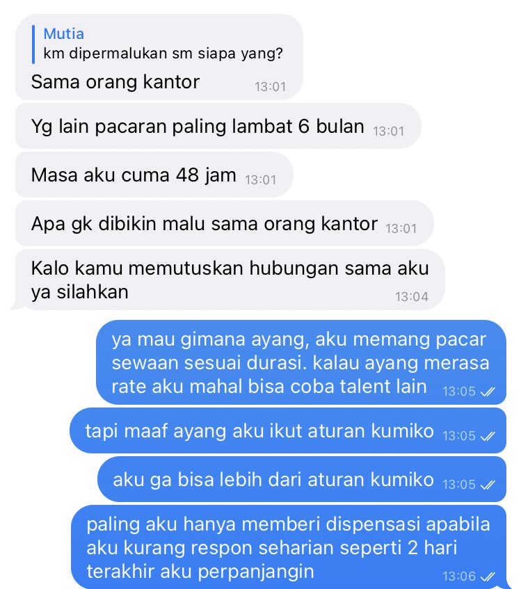 mutiakumiko's tweet photo. dukanya jadi rentgf. udah tau aku pacar sewaan, dituntut pacaran permanen dan lebih dari durasi krn menyalahkan keadaan dipermalukan temen2nya.

memang harus perbanyak sabar, namaste🙏🏼 https://t.co/FrZFD3k9iC