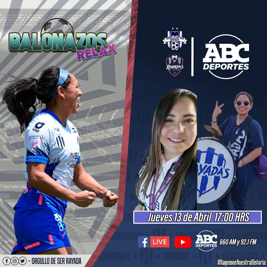 ODSRFemenil_'s tweet photo. HOY Jueves: #RayadasAlFrente y Balonazos Relax En ABC Deportes Nos visitan Mariana Álvarez y Anita Sánchez para hablar del Futbol Femenil. ⚽

📲Sigue la transmisión [EN VIVO] a través de las redes sociales de ABC Deportes y Por 660 am y 92.1 Fm.

#RayemosNuestraHistoria https://t.co/2vd4PqDQ6a