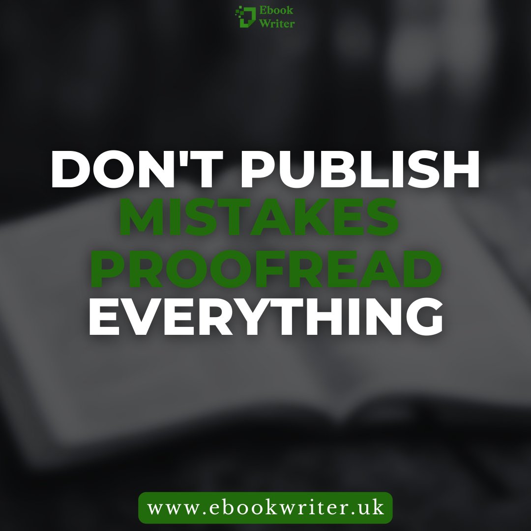 EbookWriteruk's tweet image. Ensure your work is flawless with Ebookwriters UK&apos;s top-quality proofreading service.
Don&apos;t let mistakes hold you back - order now!
ebookwriter.uk
#EbookwritersUK #ProofreadingService #WritingServices #EditingServices #OnlineAuthors  #selfpublishingmadeeasy #ebookwriting
