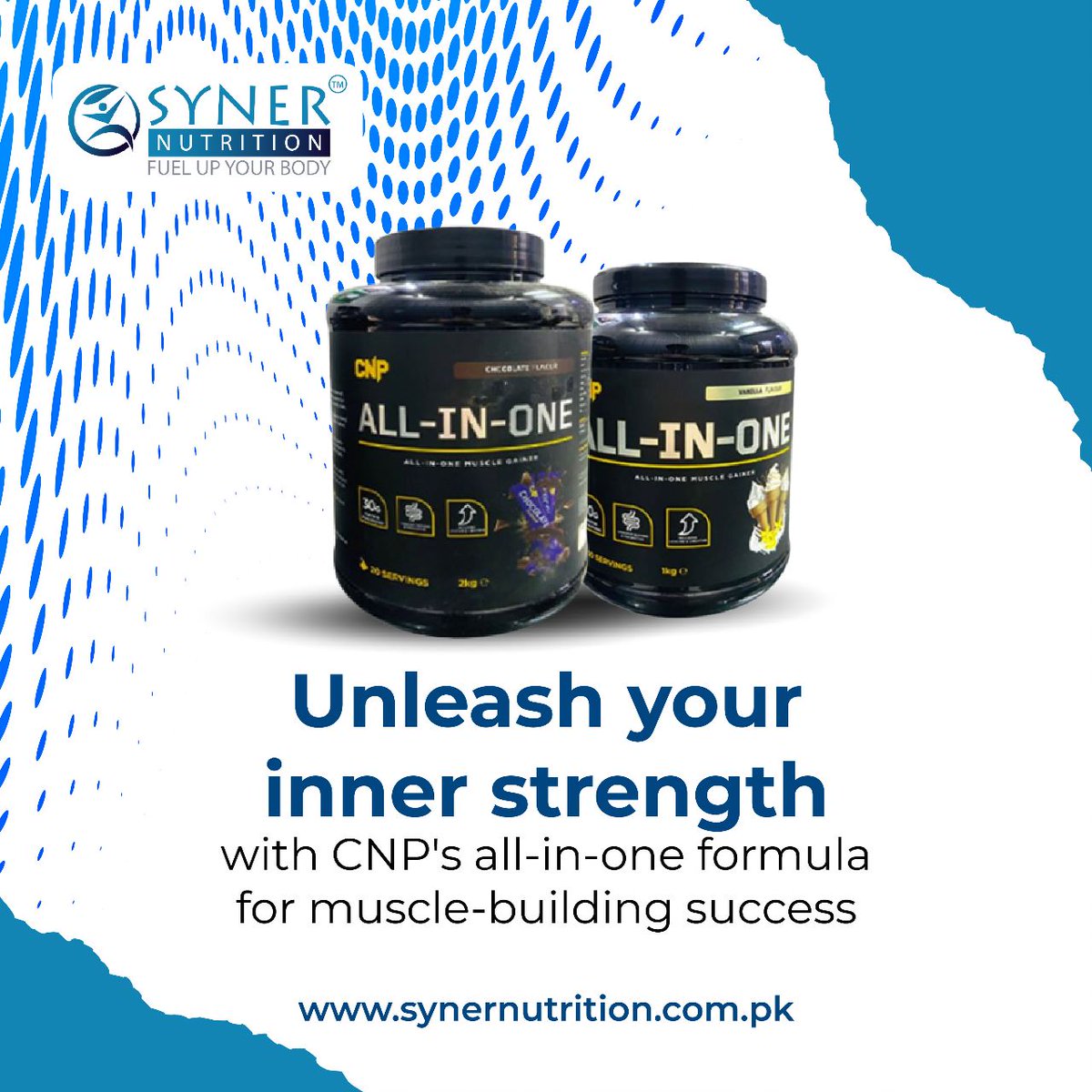 NutritionSyner's tweet image. Best Lean Muscle 

CNP All-In-One is a supplement formulated to deliver a balanced blend of Proteins, 

To get hassle-free delivery at your place, visit our stores or order online at
synernutrition.com.pk

#synernutrition
#supplementstore