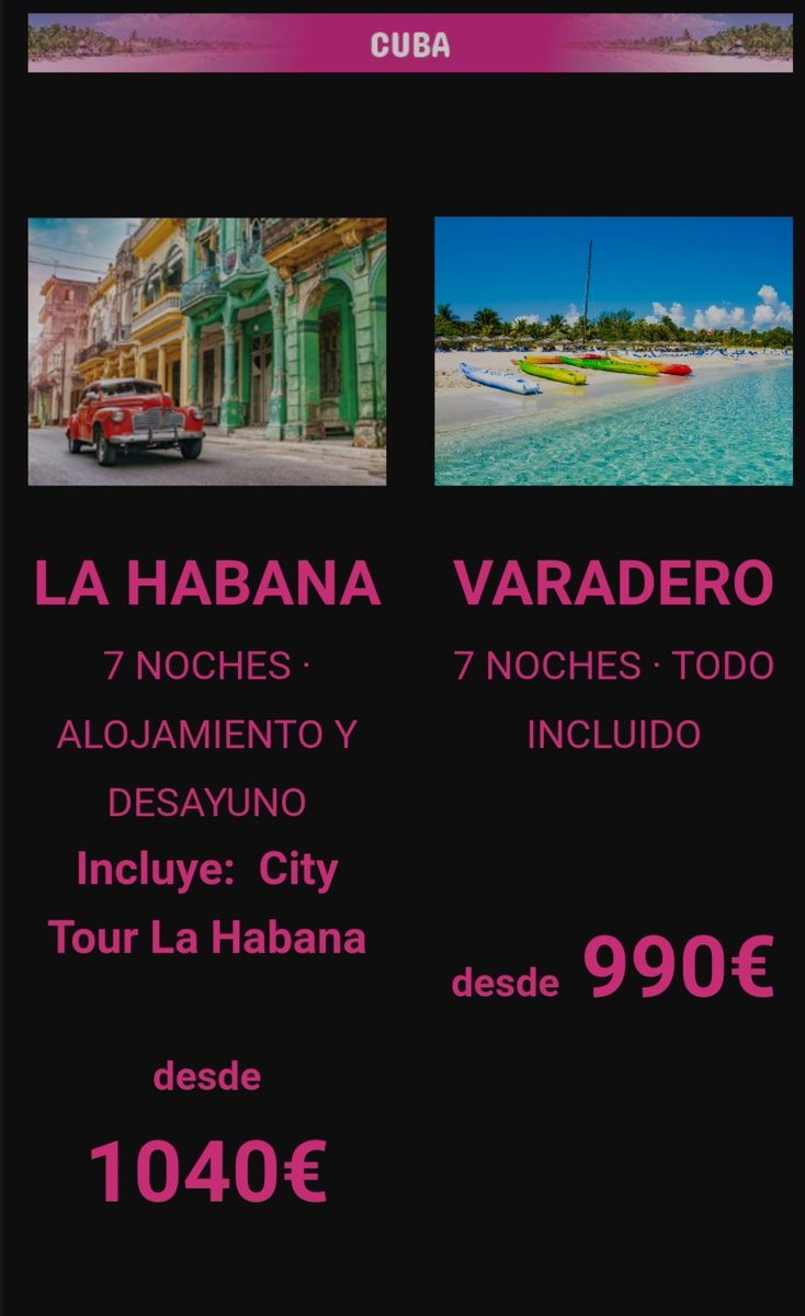 🗺️ OFERTA #GOINGTRAVEL

🇨🇺 Cuba
📌 #LaHabana
📌 #Varadero

Descubre #AméricaDelNorte y las maravillas cubanas con una gran oferta.

ℹ️ Más información
📞 931426050
🌐 Goingtravel.es

#Cuba #Travel #Life