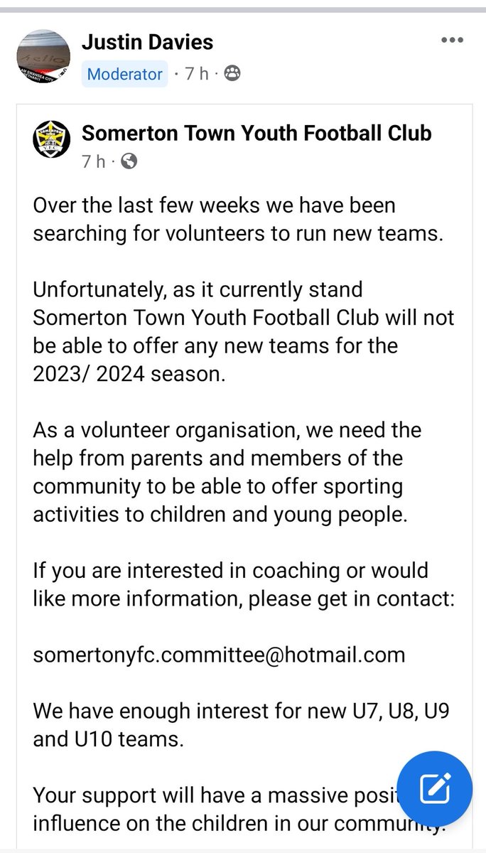Help needed .
<a href="/SomersetFA/">Somerset FA</a> <a href="/yeovilleague/">Yeovil League</a> <a href="/yeovilsfa/">Yeovil schools FA</a>