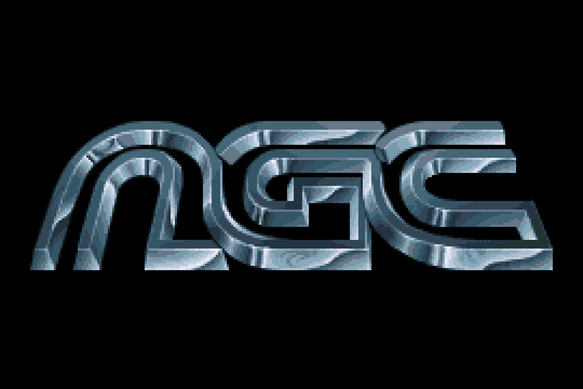 "Chrome and smoke" (2023) NGC's demo: "The Nature of Magic". 16 colours, 320x256 pixels. Release: pouet.net/prod.php?which… 🪩 Due to the 3D-transform in the demo, I had to use this shape and went all in with the chrome ⚙️video: youtube.com/watch?v=x4yjY6… #chrome #metal #pixelart