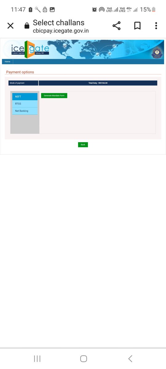 PacharuiG's tweet photo. @raoasr102 @dpprusty @cbic_india ECL wallet option for custom duty payment is not reflecting  10 th  to till now. Our amount stuk 22 lakh . https://t.co/otYIUS5xMF